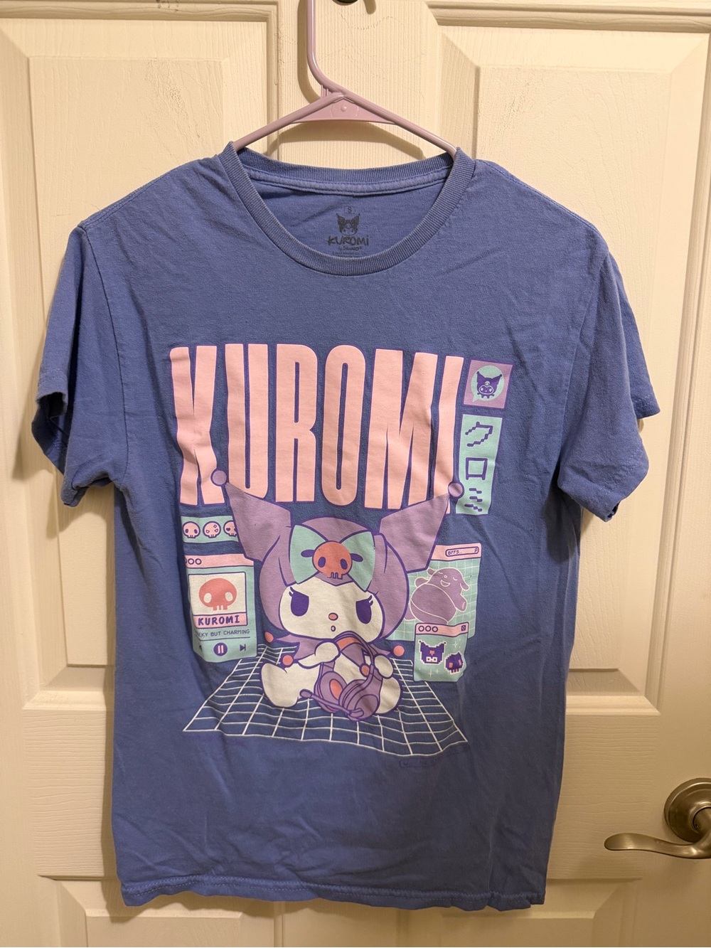 Sanrio Kuromi Graphic Tee - Lavender with Pastel Pink & Mint